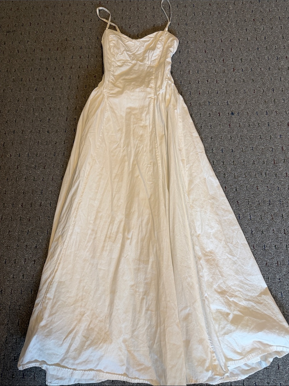 Abercrombie & Fitch Ivory Spaghetti-Strap A-Line Gown